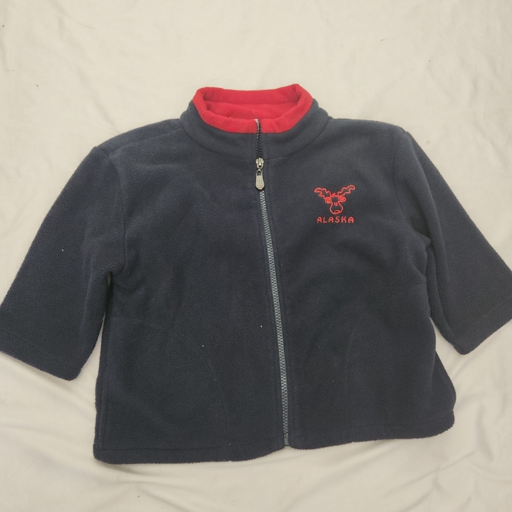 Dimco boys size 4T navy zip up Alaska jacket #L001